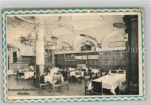 AK / Ansichtskarte Muenchen Restaurant Augustiner Muenchen