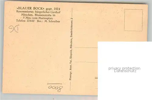 AK / Ansichtskarte Muenchen Gasthof Blauer Bock Muenchen