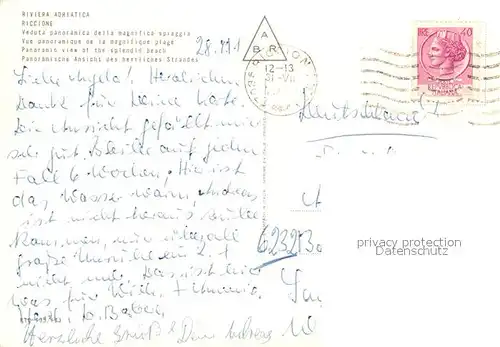 AK / Ansichtskarte Riccione Strand Uferpromenade Riccione