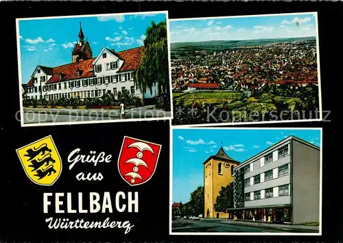 AK / Ansichtskarte Fellbach Panorama Stadtansichten Fellbach