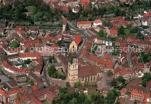 AK / Ansichtskarte Muenster_Westfalen Fliegeraufnahme Liebfrauenkirche Dom  Muenster_Westfalen