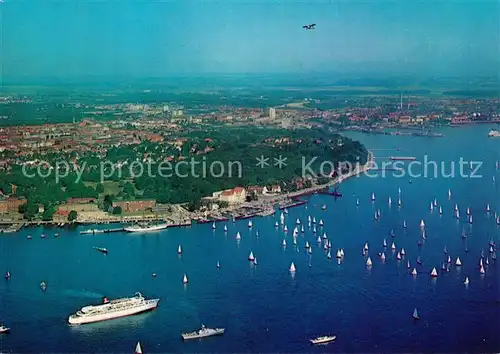 AK / Ansichtskarte Kiel Fliegeraufnahme Olympiahafen mit Foerde Kiel