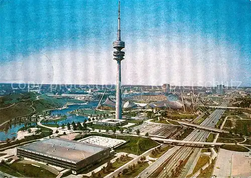 AK / Ansichtskarte Muenchen Olympiapark Olympiastadion Olympiaturm  Muenchen