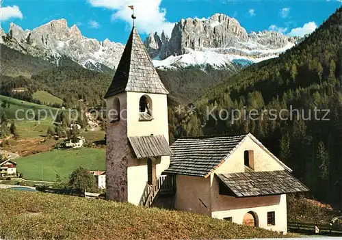 AK / Ansichtskarte Tiers_Dolomiten Chiesa S. Cipriano  Tiers Dolomiten