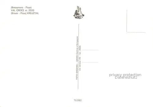 AK / Ansichtskarte Bressanone Plose Val Croce  Bressanone
