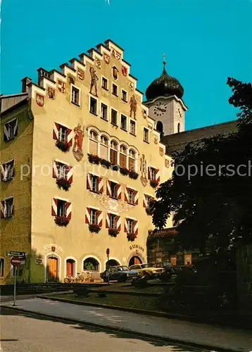 AK / Ansichtskarte Kufstein_Tirol Stadtplatz Rathaus Pfarrkirche St. Vitus  Kufstein_Tirol