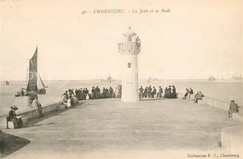 AK / Ansichtskarte Cherbourg_Octeville_Basse_Normandie La Jetee et la Rade Cherbourg_Octeville