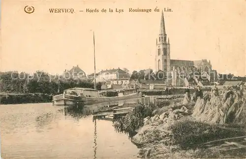 AK / Ansichtskarte Wervicq Bords de la Lys Rouissage du Lin Wervicq