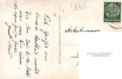 AK / Ansichtskarte Speyer_Rhein Dom Krypta mit Rudolf von Habsburg Speyer Rhein