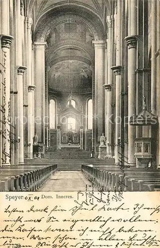 AK / Ansichtskarte Speyer_Rhein Dom Inneres Speyer Rhein