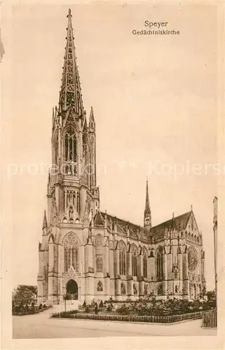 AK / Ansichtskarte Speyer_Rhein Gedaechtniskirche Speyer Rhein