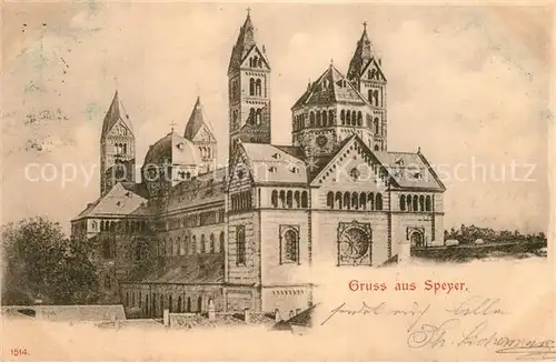 AK / Ansichtskarte Speyer_Rhein Dom Speyer Rhein