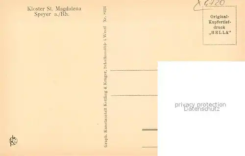 AK / Ansichtskarte Speyer_Rhein Kaiserdom Thomaslaube Speyer Rhein