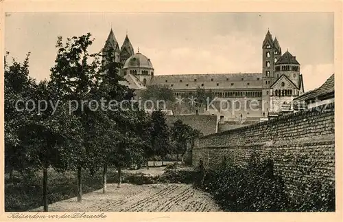 AK / Ansichtskarte Speyer_Rhein Kaiserdom von der Liberaecke Speyer Rhein