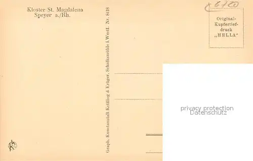 AK / Ansichtskarte Speyer_Rhein Lourdesgrotte Speyer Rhein