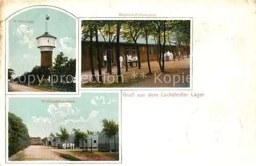 AK / Ansichtskarte Lockstedt Lager Lockstedt Wasserturm Wellblechbaracken Mannschaftsbaracken Lockstedt