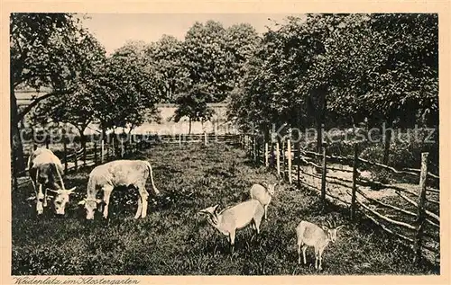 AK / Ansichtskarte Speyer_Rhein Weideplatz im Klostergarten St Magdalena Speyer Rhein