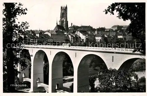 AK / Ansichtskarte Fribourg_FR Stadtblick Viadukt Fribourg FR