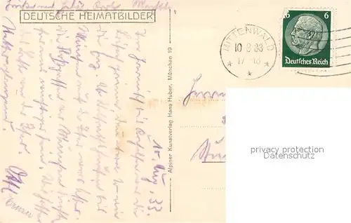 AK / Ansichtskarte Mittenwald_Bayern mit Isarsteg und Wetterstein Mittenwald Bayern