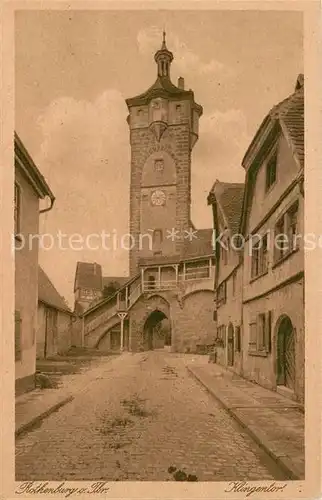AK / Ansichtskarte Rothenburg_Tauber Klingentor Rothenburg Tauber