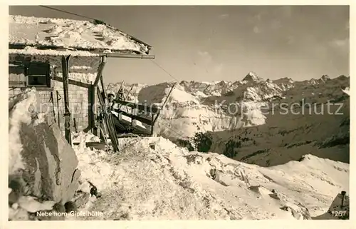 AK / Ansichtskarte Nebelhorn Gipfelhuette Nebelhorn