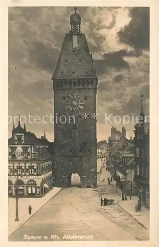 AK / Ansichtskarte Speyer_Rhein Altpoertelturm Speyer Rhein