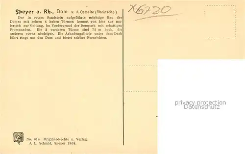 AK / Ansichtskarte Speyer_Rhein Kaiserdom Speyer Rhein