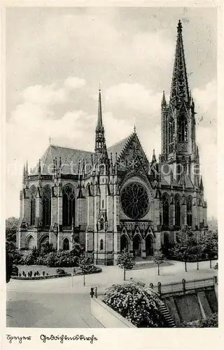 AK / Ansichtskarte Speyer_Rhein Gedaechtniskirche Speyer Rhein