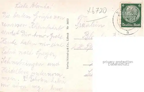 AK / Ansichtskarte Speyer_Rhein Gedaechtniskirche Speyer Rhein