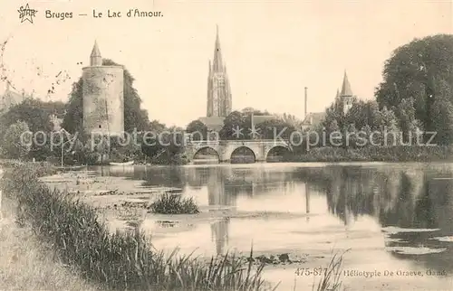 AK / Ansichtskarte Bruges_Flandre Le Lac d Amour Bruges_Flandre