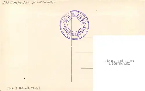 AK / Ansichtskarte Jungfraujoch Mathildenspitze Jungfraujoch