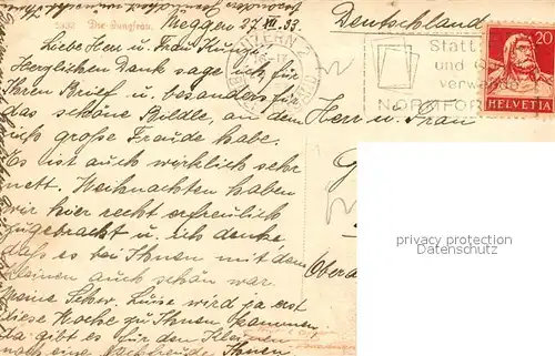 AK / Ansichtskarte Jungfrau_BE Panorama Jungfrau BE