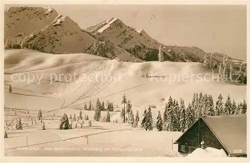 AK / Ansichtskarte Immenstadt_Allgaeu Alpe Seifenmoos mit Mittelberg und Hochgratgruppe Immenstadt_Allgaeu