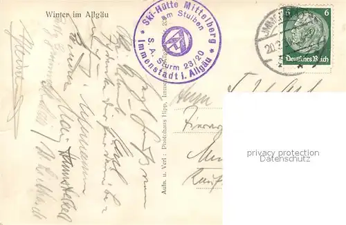 AK / Ansichtskarte Immenstadt_Allgaeu Alpe Seifenmoos mit Mittelberg und Hochgratgruppe Immenstadt_Allgaeu