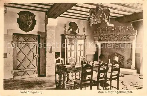 AK / Ansichtskarte Hohkoenigsburg_Haut Koenigsbourg Das Lothringerzimmer Hohkoenigsburg
