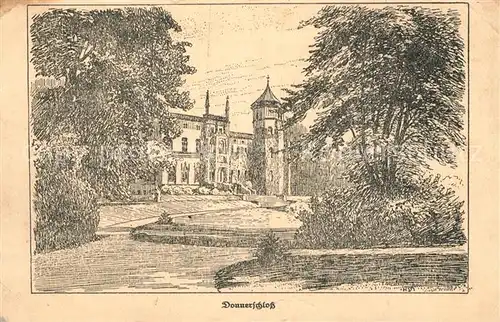 AK / Ansichtskarte Altona_Hamburg Donnerschloss Zeichnung Kuenstlerkarte Altona Hamburg