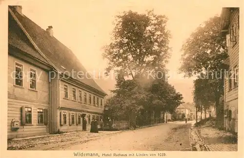 AK / Ansichtskarte Wildemann Hotel Rathaus mit Linden Wildemann