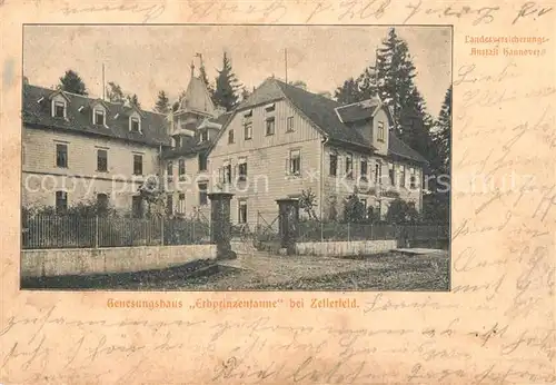 AK / Ansichtskarte Zellerfeld Genesungshaus Erbprinzentanne Deutsche Reichspost Zellerfeld