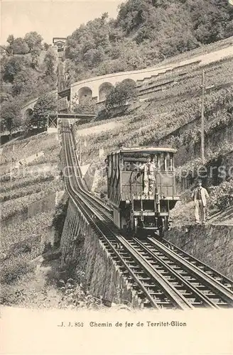 AK / Ansichtskarte Territet_Glion Chemin de fer Eisenbahn Territet Glion