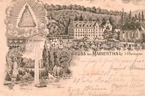 AK / Ansichtskarte Marienthal_Rheingau Kloster Kirche Hl Antonius Gnadenbild Litho Marienthal Rheingau