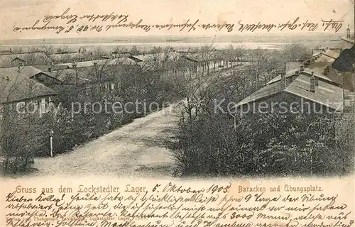 AK / Ansichtskarte Lockstedt Lockstedter Truppenuebungsplatz Baracken und uebungsplatz Lockstedt
