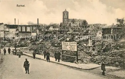 AK / Ansichtskarte Rethel_Ardennes Ruinen Truemmer 1. Weltkrieg Rethel Ardennes