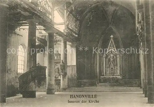 AK / Ansichtskarte Hanonville Inneres der Kirche Hanonville