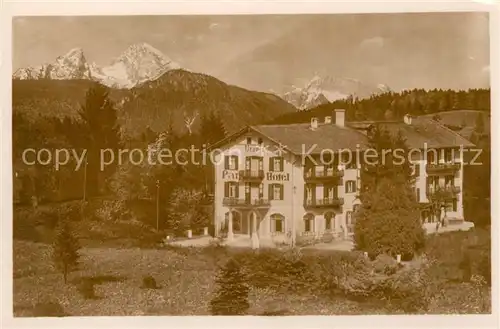 AK / Ansichtskarte Berchtesgaden Karlsbader Urania Pension Parkhotel Alpenblick Berchtesgaden