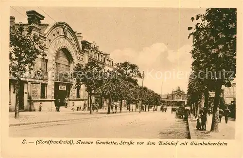 AK / Ansichtskarte Lille_Nord Avenue Gambetta Eisenbahnerheim Lille_Nord