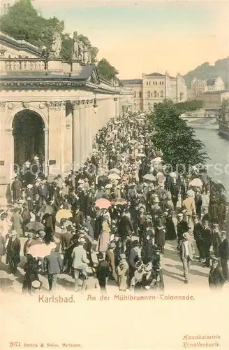 AK / Ansichtskarte Karlsbad_Eger Muehlbrunnen Kolonnade Karlsbad_Eger