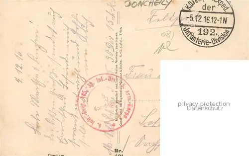 AK / Ansichtskarte Donchery Schloss Bellevue Donchery