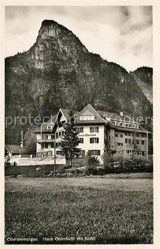 AK / Ansichtskarte Oberammergau Haus Osterbichl mit Kofel Ammergauer Alpen Oberammergau