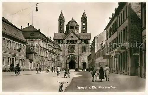 AK / Ansichtskarte Speyer_Rhein Blick zum Dom Speyer Rhein