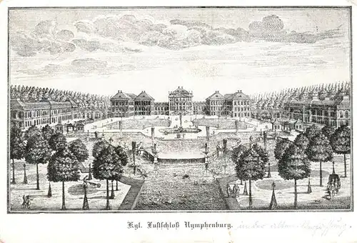 AK / Ansichtskarte Nymphenburg Koenigliches Lustschloss Litho Nymphenburg